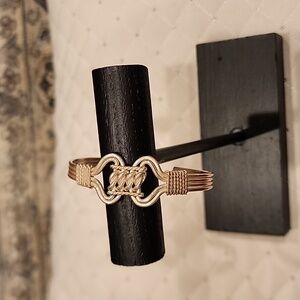 Vintage Sterling silver cuff bracelet with intricate detail